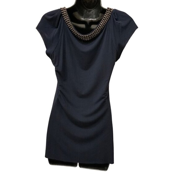 Baileys Cap sleeve top pewter chain trim - Picture 4 of 8